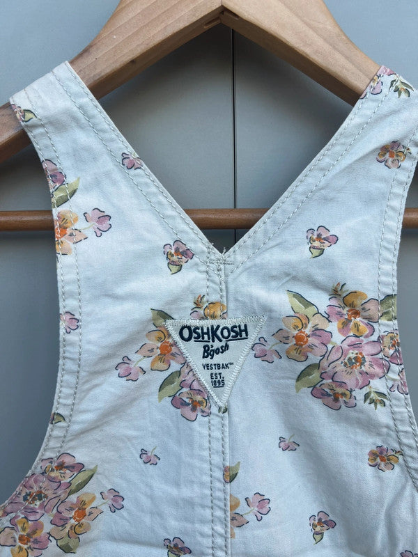 Oshkosh Floral Shortall Dungarees 12M