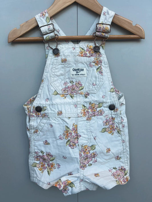 Oshkosh Floral Shortall Dungarees 12M