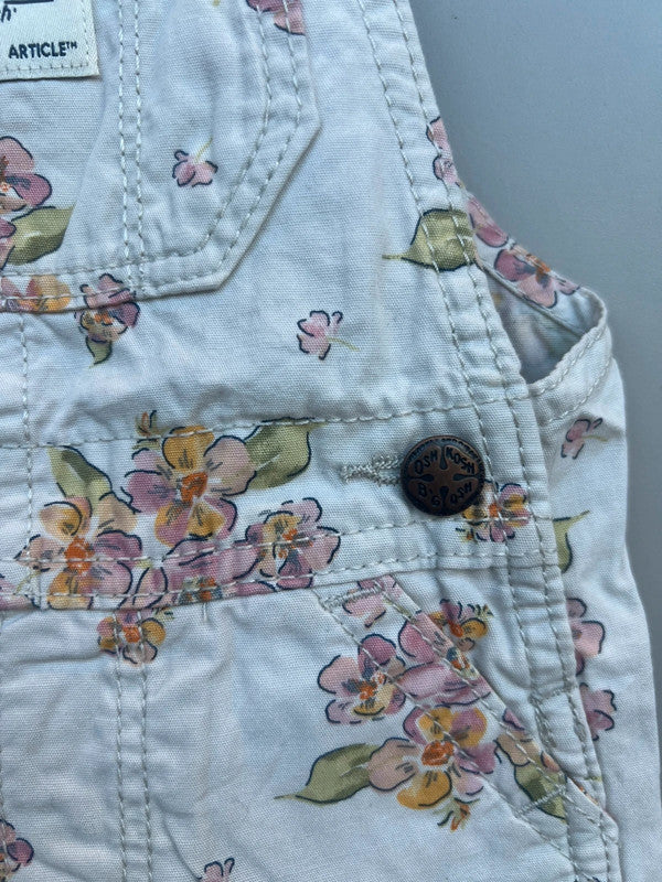 Oshkosh Floral Shortall Dungarees 12M