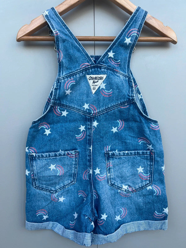 Oshkosh Denim Stars Shortall Dungarees 2T