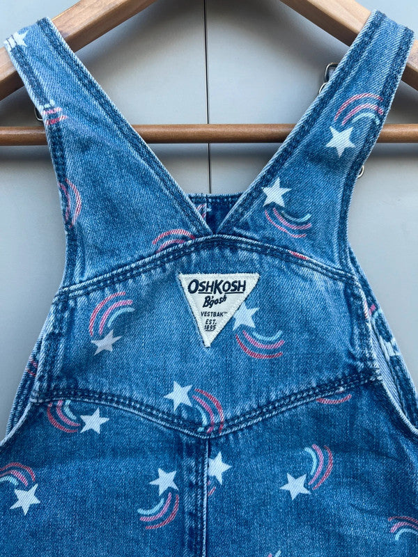 Oshkosh Denim Stars Shortall Dungarees 2T