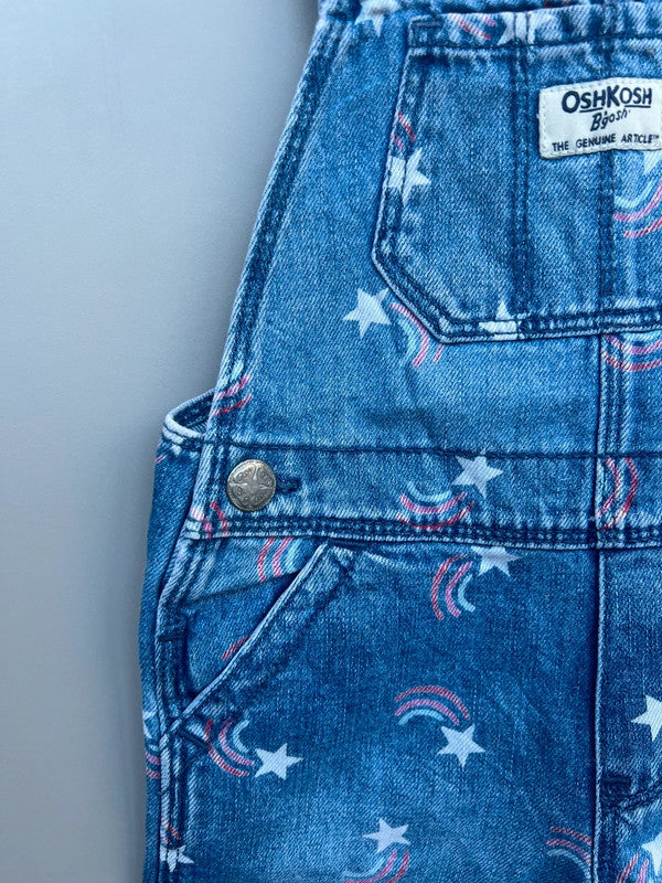 Oshkosh Denim Stars Shortall Dungarees 2T