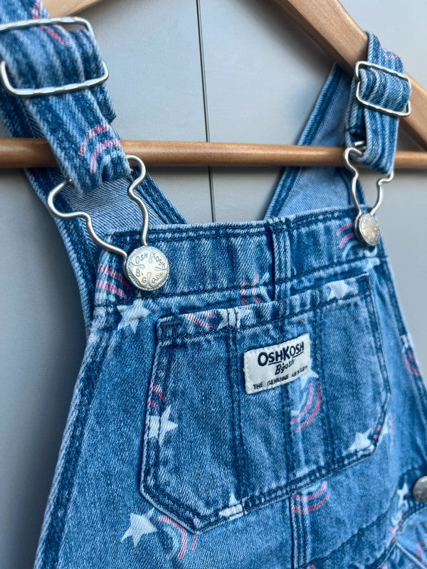 Oshkosh Denim Stars Shortall Dungarees 2T