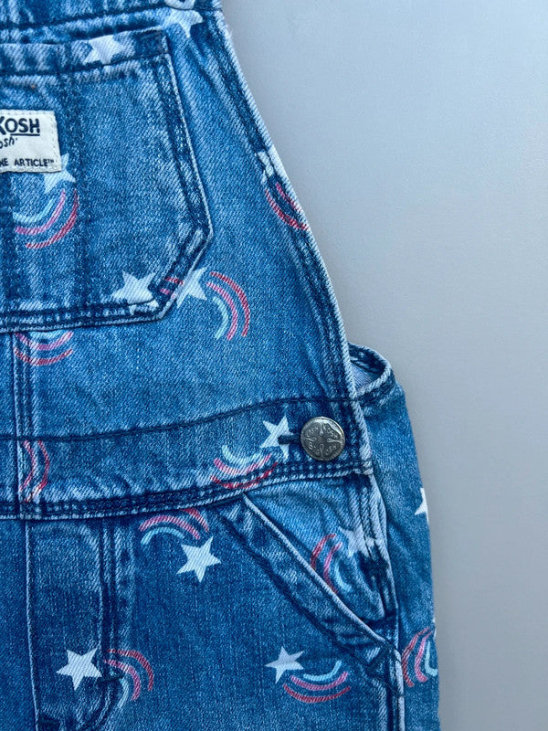 Oshkosh Denim Stars Shortall Dungarees 2T