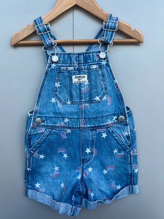 Oshkosh Denim Stars Shortall Dungarees 2T