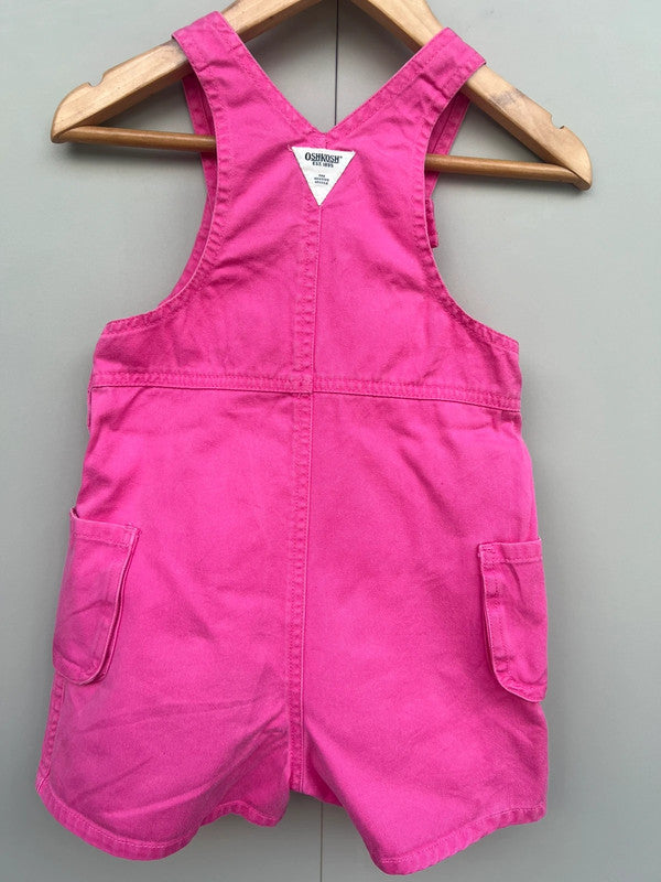 Oshkosh Vintage Pink Shortall Dungarees 24M