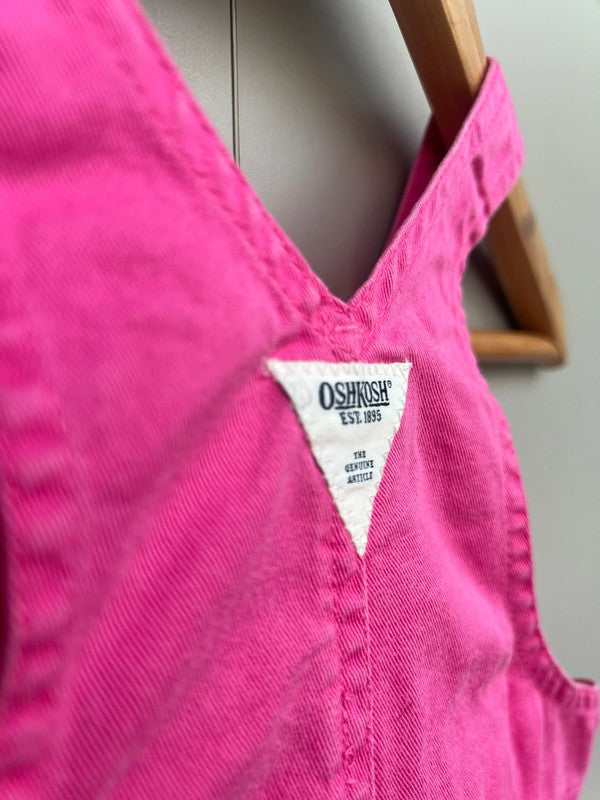 Oshkosh Vintage Pink Shortall Dungarees 24M