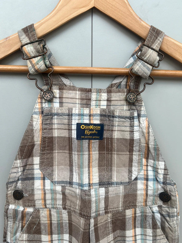 Oshkosh Check Shortall Dungarees 24M