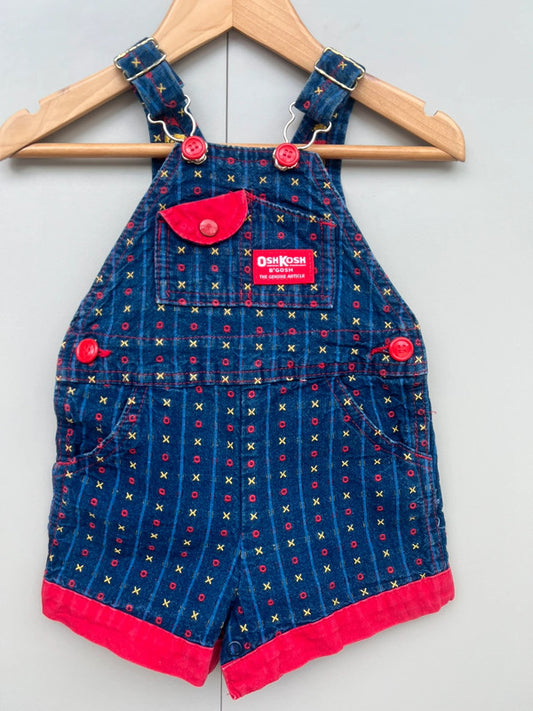 Oshkosh Vintage XO Shortall Dungarees 6/9M