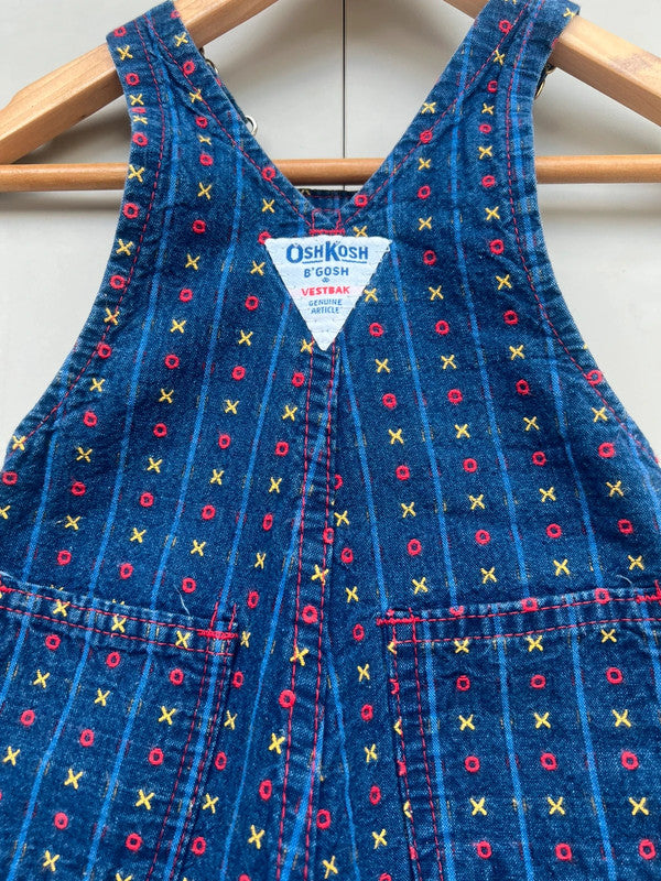 Oshkosh Vintage XO Shortall Dungarees 6/9M