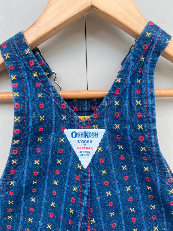 Oshkosh Vintage XO Shortall Dungarees 6/9M