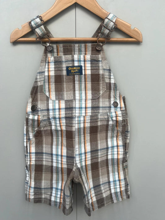 Oshkosh Check Shortall Dungarees 18M