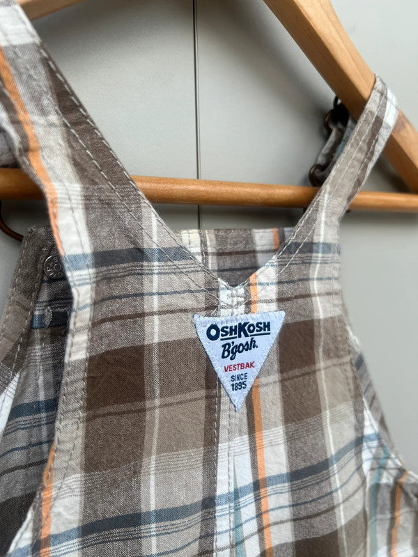 Oshkosh Check Shortall Dungarees 18M