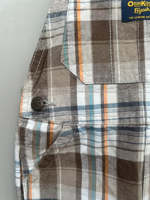 Oshkosh Check Shortall Dungarees 18M