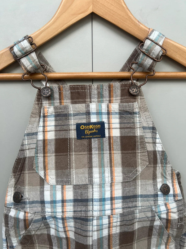 Oshkosh Check Shortall Dungarees 18M