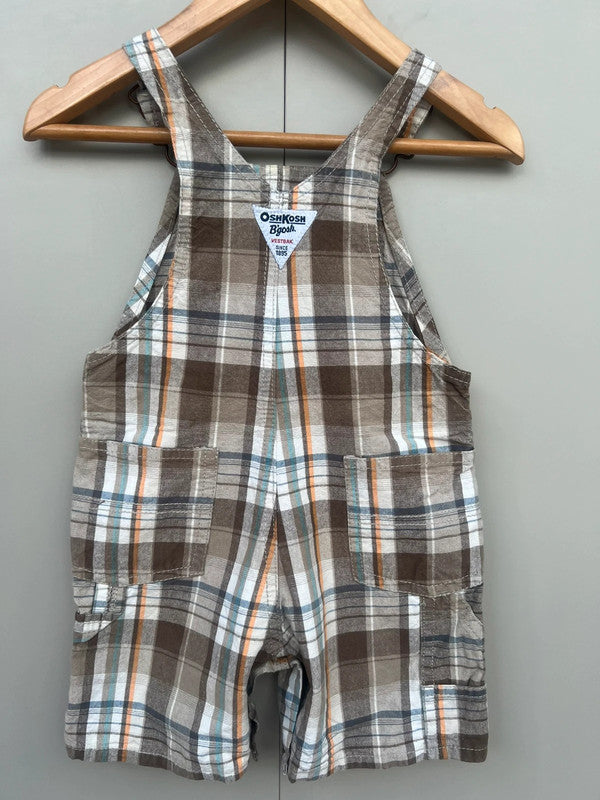 Oshkosh Check Shortall Dungarees 18M