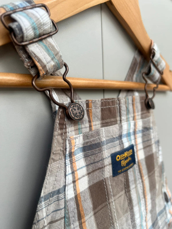 Oshkosh Check Shortall Dungarees 18M
