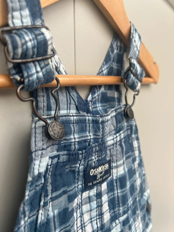 Oshkosh Check Dungarees 18M