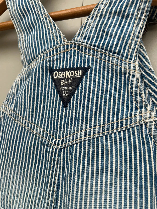 Oshkosh Hickory Shortall Dungarees 12M
