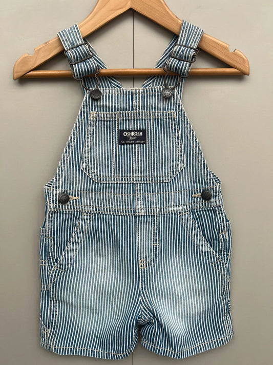Oshkosh Hickory Shortall Dungarees 12M