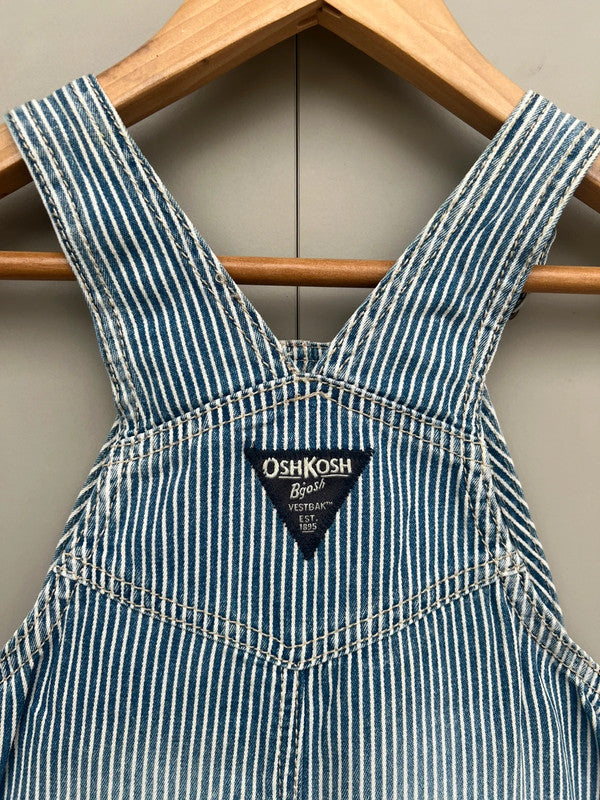 Oshkosh Hickory Shortall Dungarees 12M