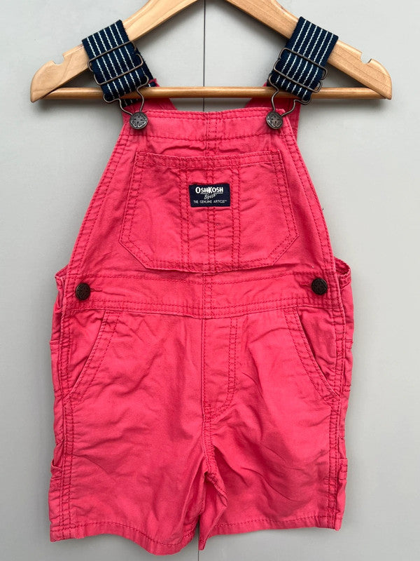 Oshkosh Red Shortall Dungarees 2T