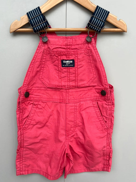 Oshkosh Red Shortall Dungarees 2T