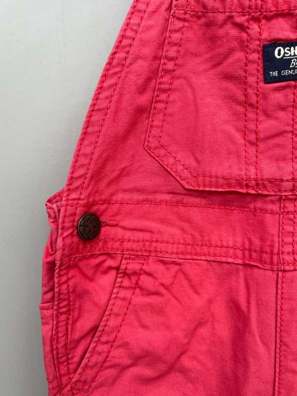 Oshkosh Red Shortall Dungarees 2T