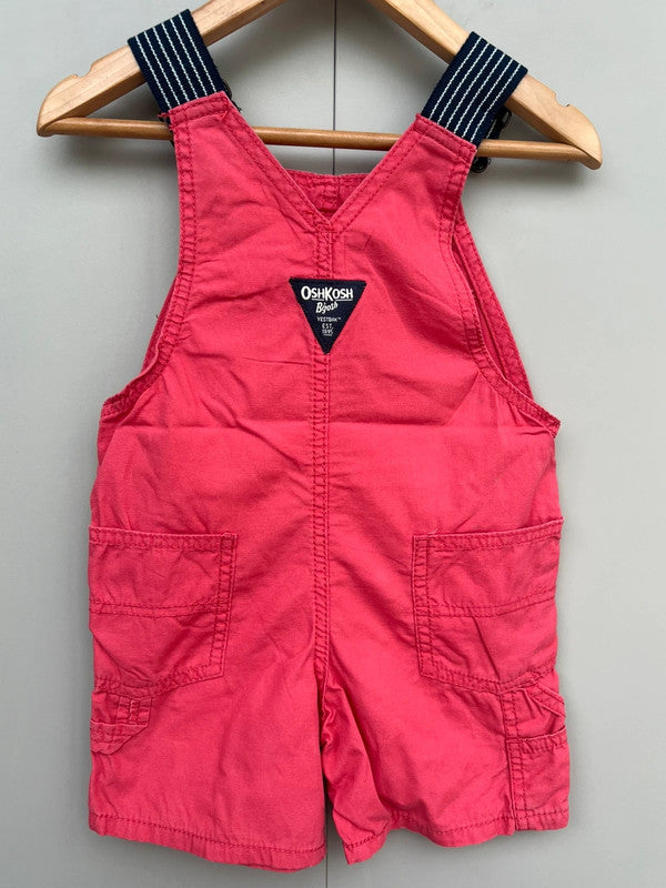 Oshkosh Red Shortall Dungarees 2T