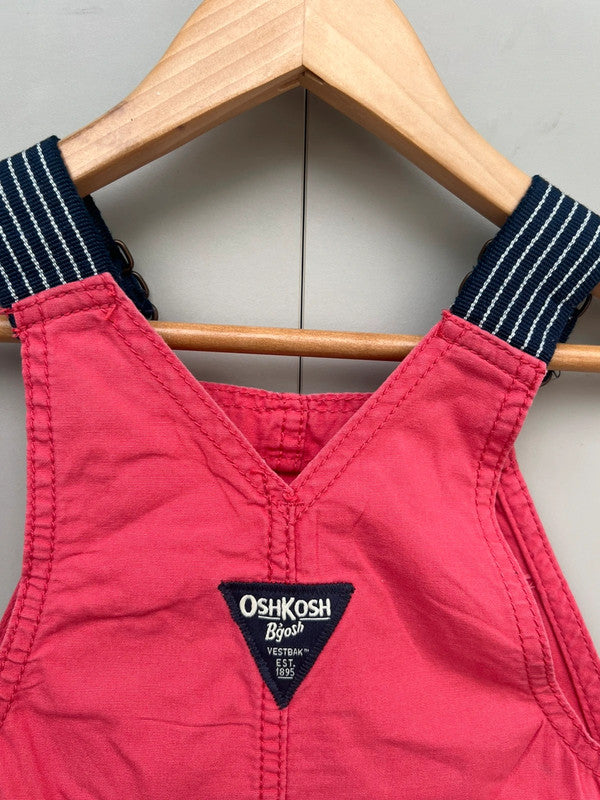 Oshkosh Red Shortall Dungarees 2T