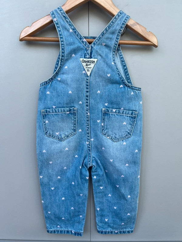 Oshkosh Heart Denim Dungarees 9M
