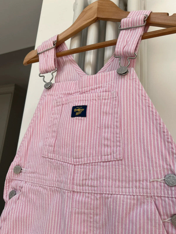 Oshkosh Vintage Hickory Pink Dungarees 5T
