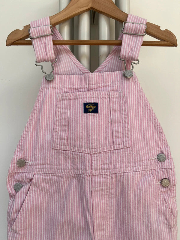 Oshkosh Vintage Hickory Pink Dungarees 5T