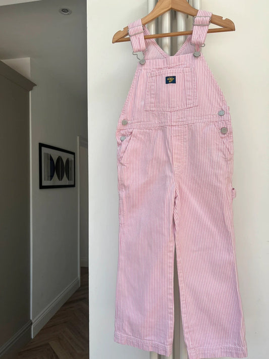 Oshkosh Vintage Hickory Pink Dungarees 5T