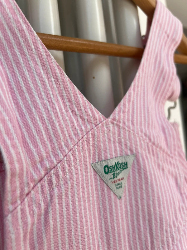 Oshkosh Vintage Hickory Pink Dungarees 5T
