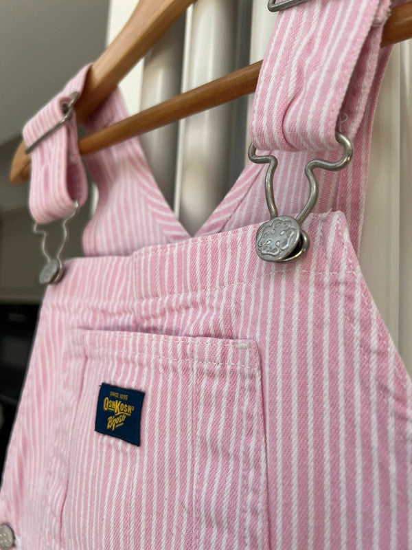 Oshkosh Vintage Hickory Pink Dungarees 5T