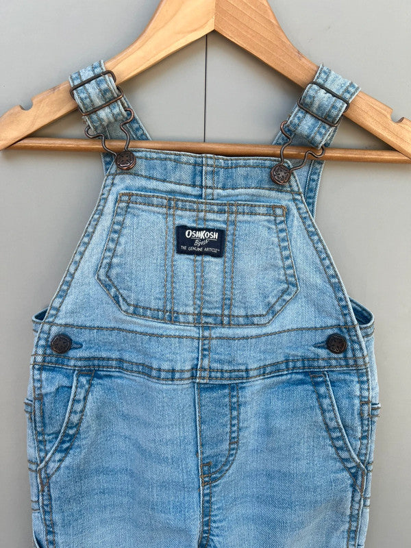 Oshkosh Light Denim Dungarees 9M
