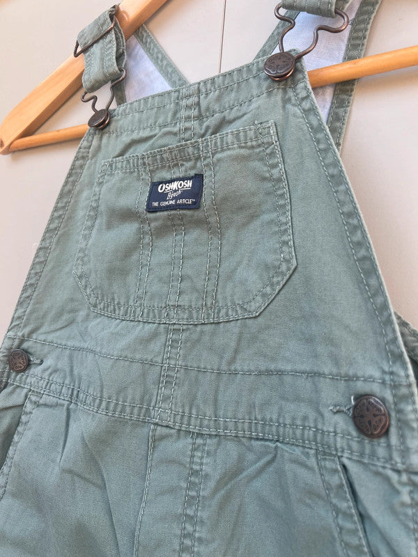 Oshkosh Sage Green Cargo Dungarees 4T