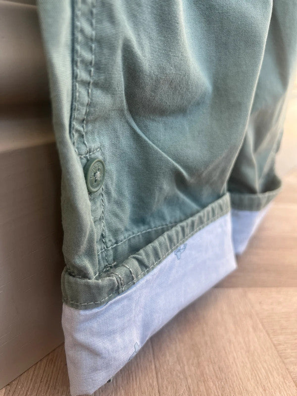 Oshkosh Sage Green Cargo Dungarees 4T