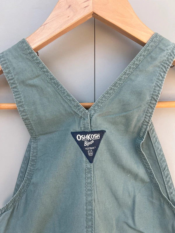 Oshkosh Sage Green Cargo Dungarees 4T
