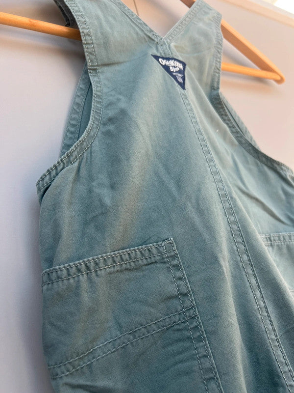 Oshkosh Sage Green Cargo Dungarees 4T