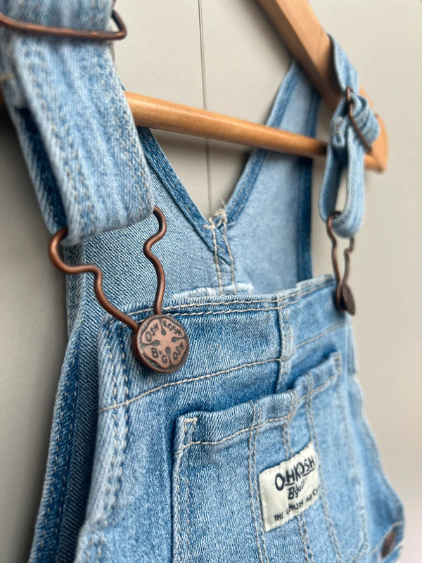 Oshkosh Floral Denim Dungaree Dress 4T