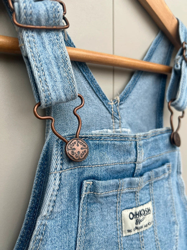 Oshkosh Floral Denim Dungaree Dress 4T