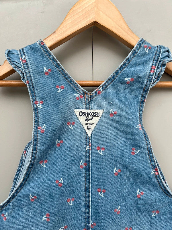 Oshkosh Cherry Shortalls 2T