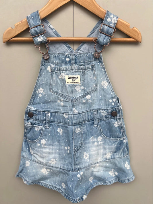 Oshkosh Floral Denim Dress 24M