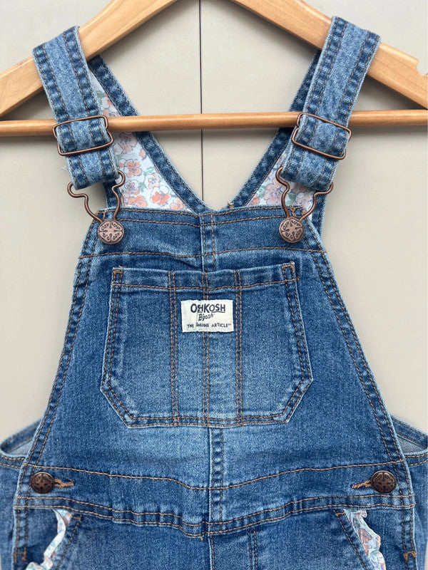 Oshkosh Denim Floral Shortalls 5T
