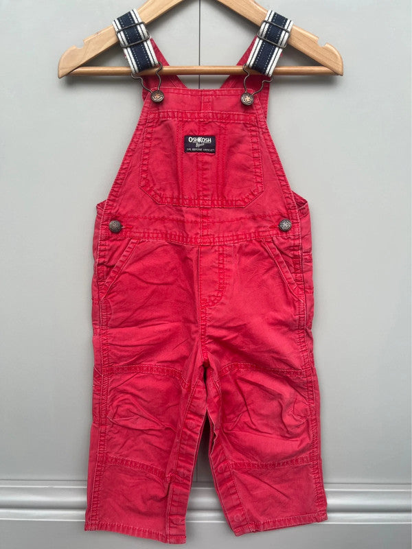 Oshkosh Red Dungarees 18M