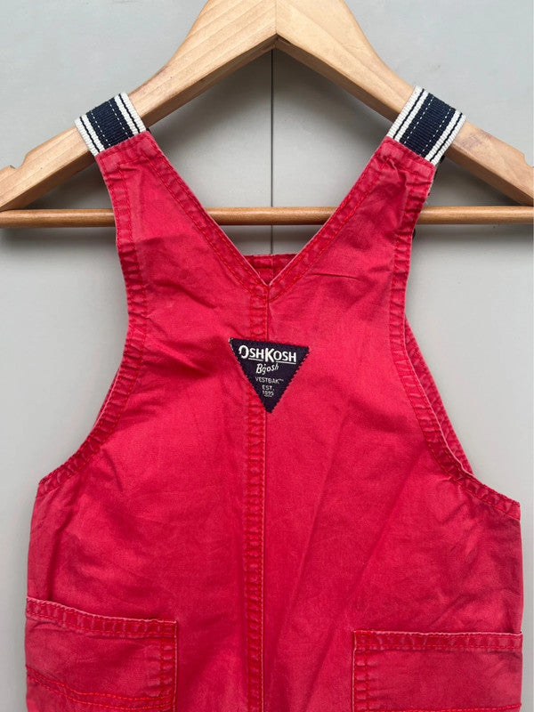Oshkosh Red Dungarees 18M