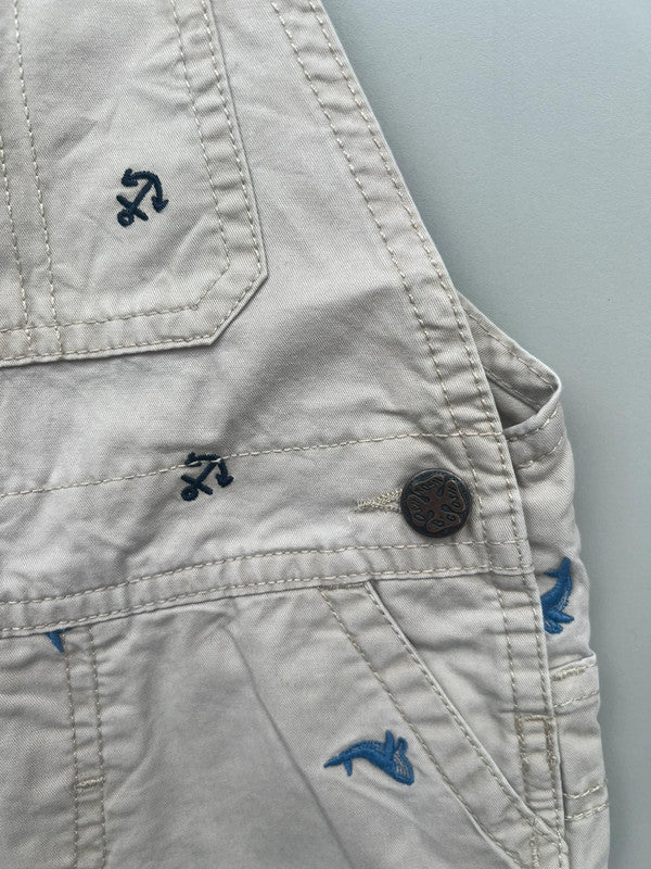 Oshkosh Shortall Beige Dungarees 18-24M