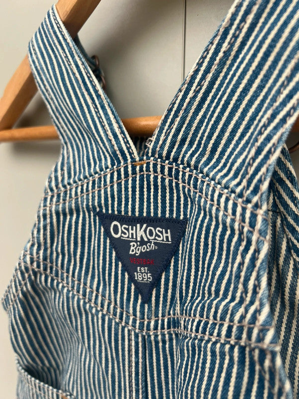 Oshkosh Hickory Stripe Dungarees 6M